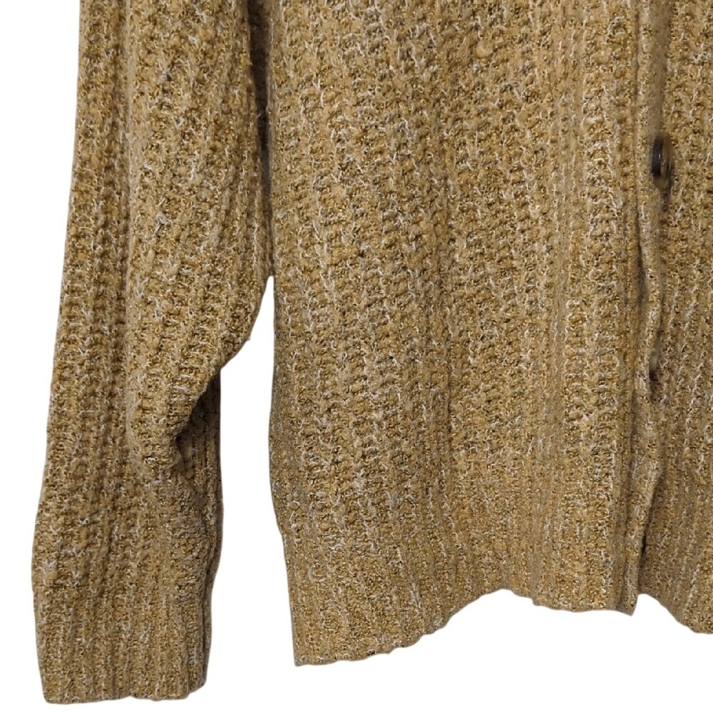 ASOS DESIGN Super Oversized Ribbed Knit Button Cardigan Tan Small Large RUNS BIG - Picture 4 of 13
